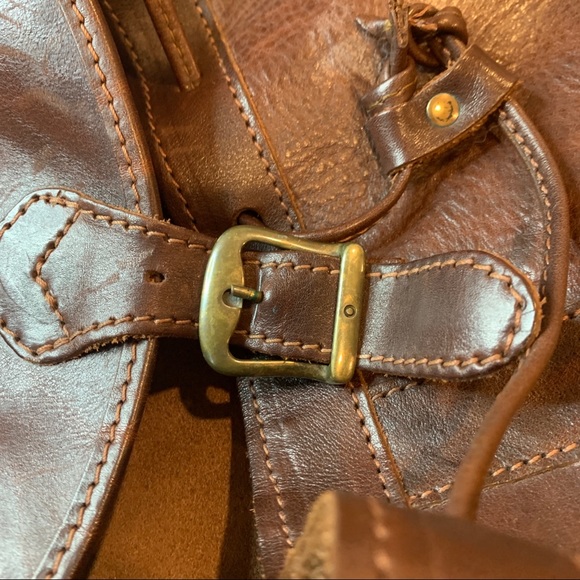 Full grain Leather Backpack with replacement straps - Picture 5 of 8